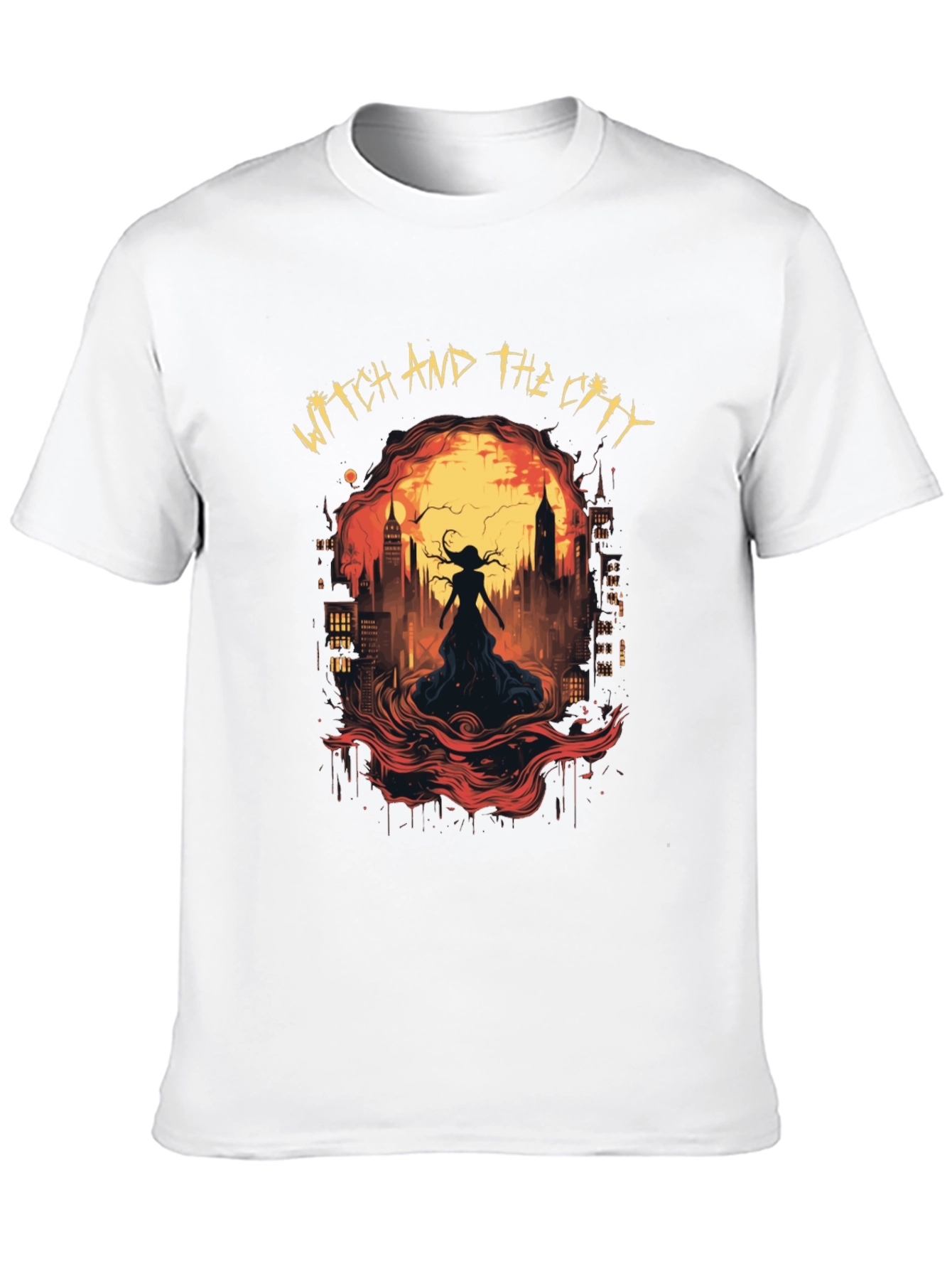 Witch and The City Black Graphic Tee
