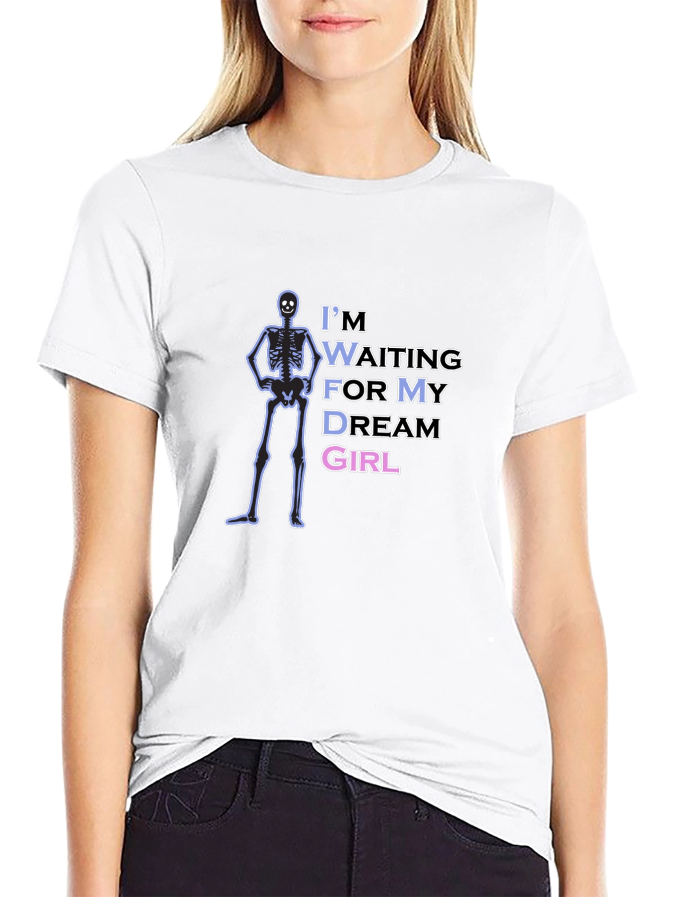 Waiting Skeleton Graphic Tee - Mens Black T-Shirt
