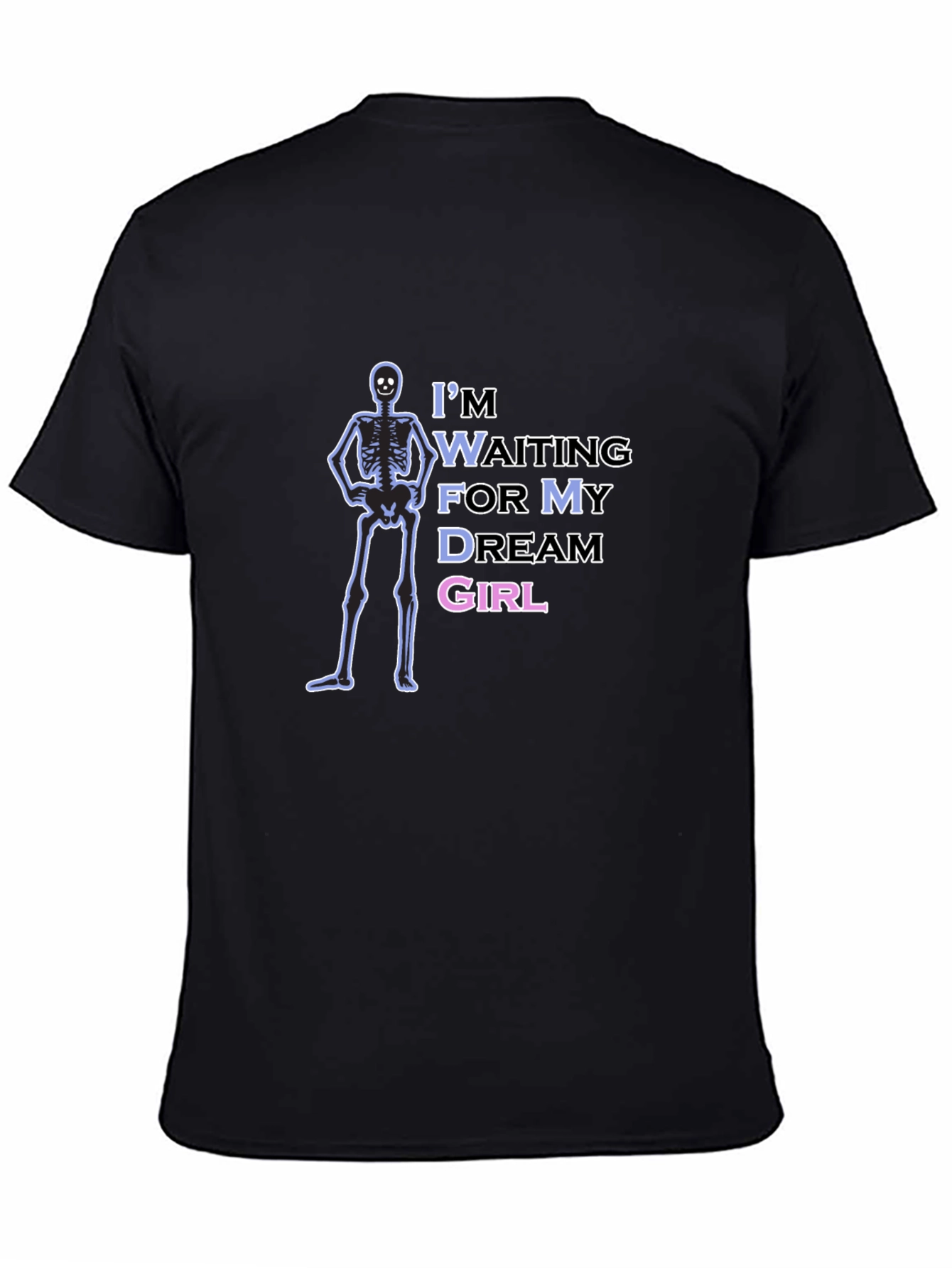 Waiting Skeleton Graphic Tee - Mens Black T-Shirt