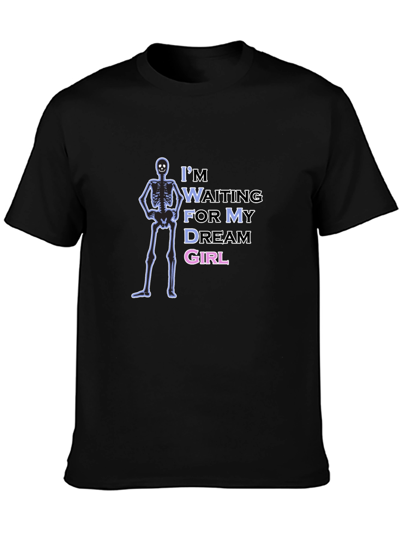 Waiting Skeleton Graphic Tee - Mens Black T-Shirt