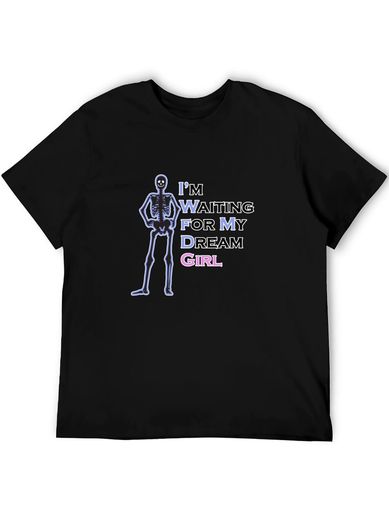 Waiting Skeleton Graphic Tee - Mens Black T-Shirt