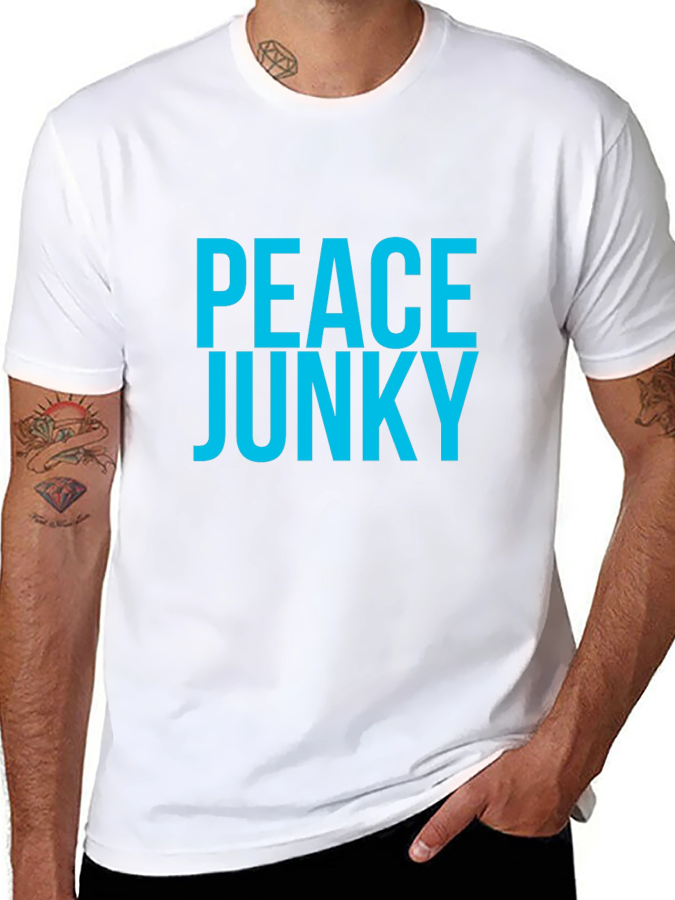 Peace Junky Graphic Tee - Mens Black T-Shirt