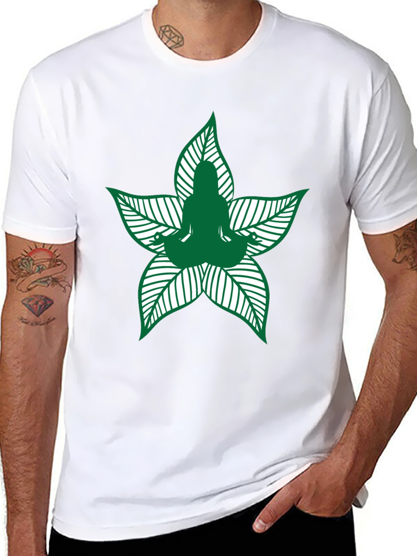 Yoga Leaf Graphic Tee - Mens