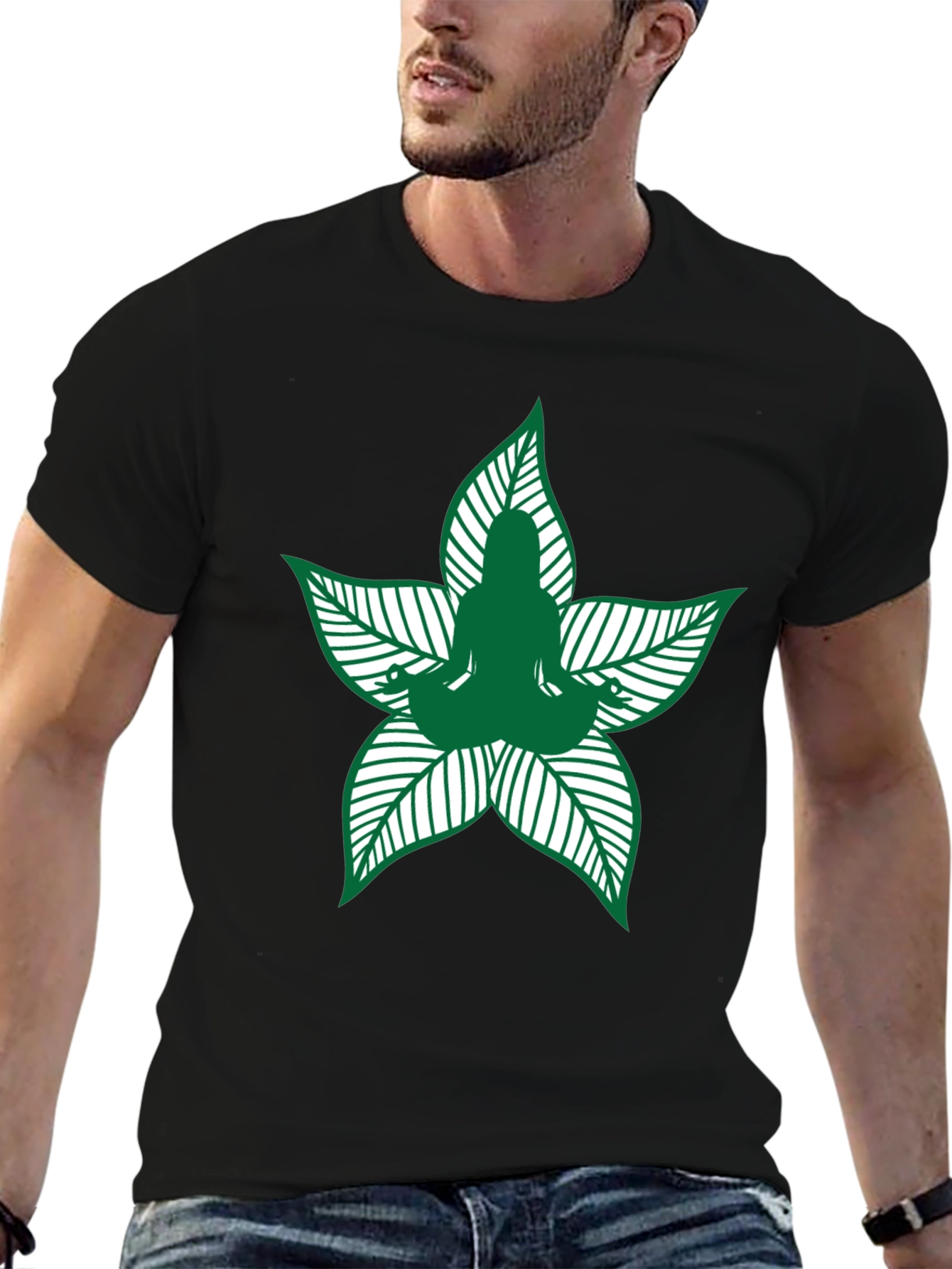 Yoga Leaf Graphic Tee - Mens