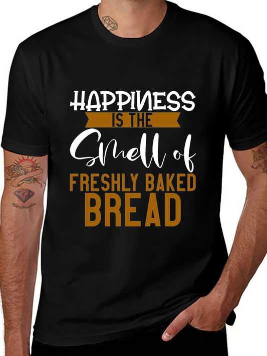 Happiness is Freshly Baked Bread Graphic T-Shirt