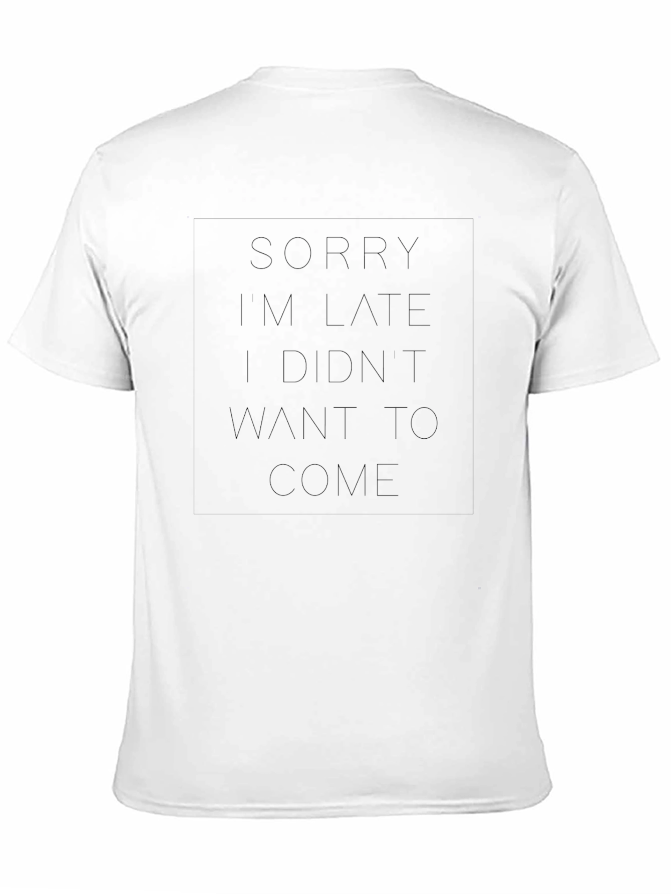 Sorry Im Late Graphic Tee - Black