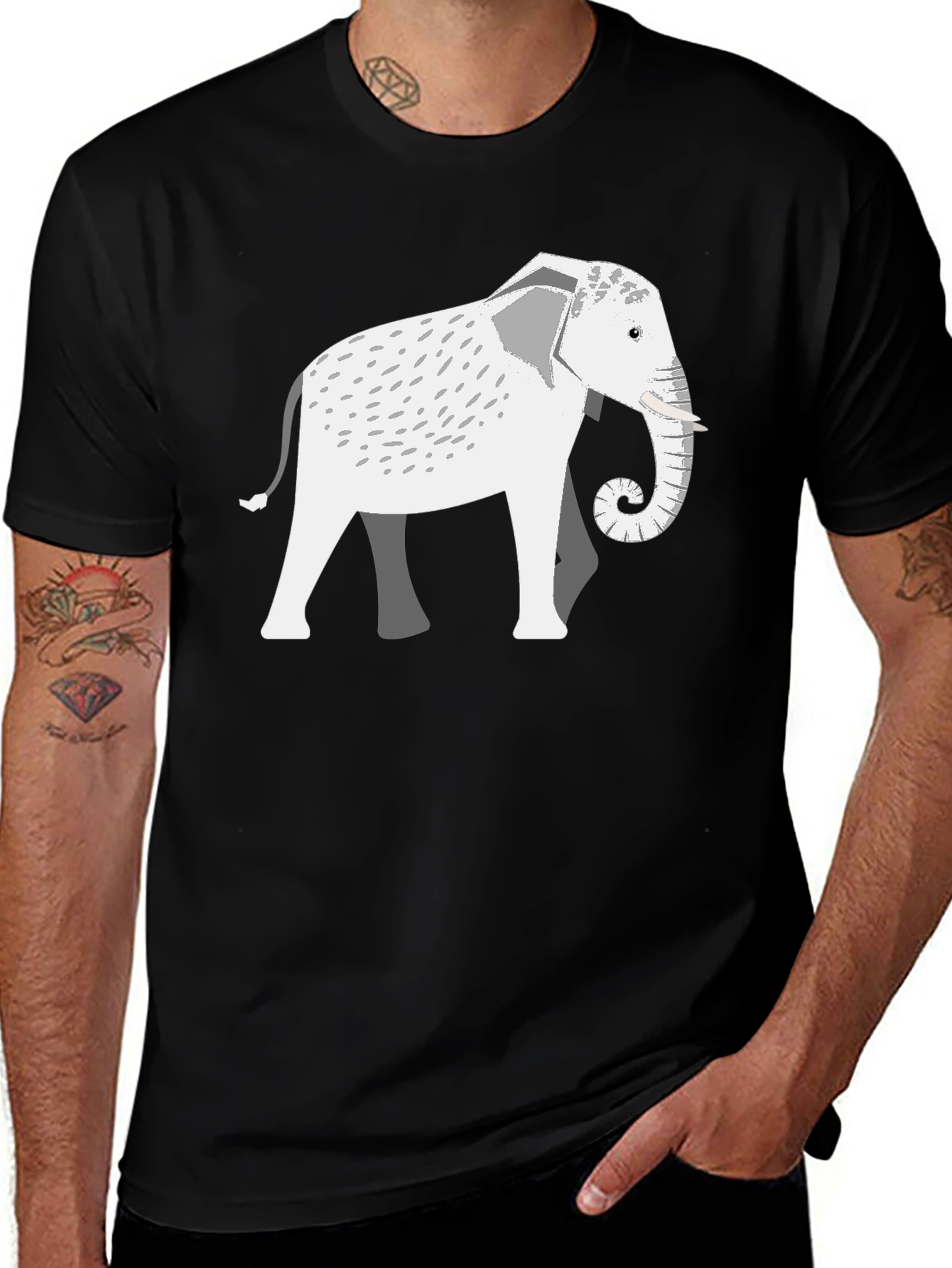 Elephant Graphic Tee - Unique Animal Design