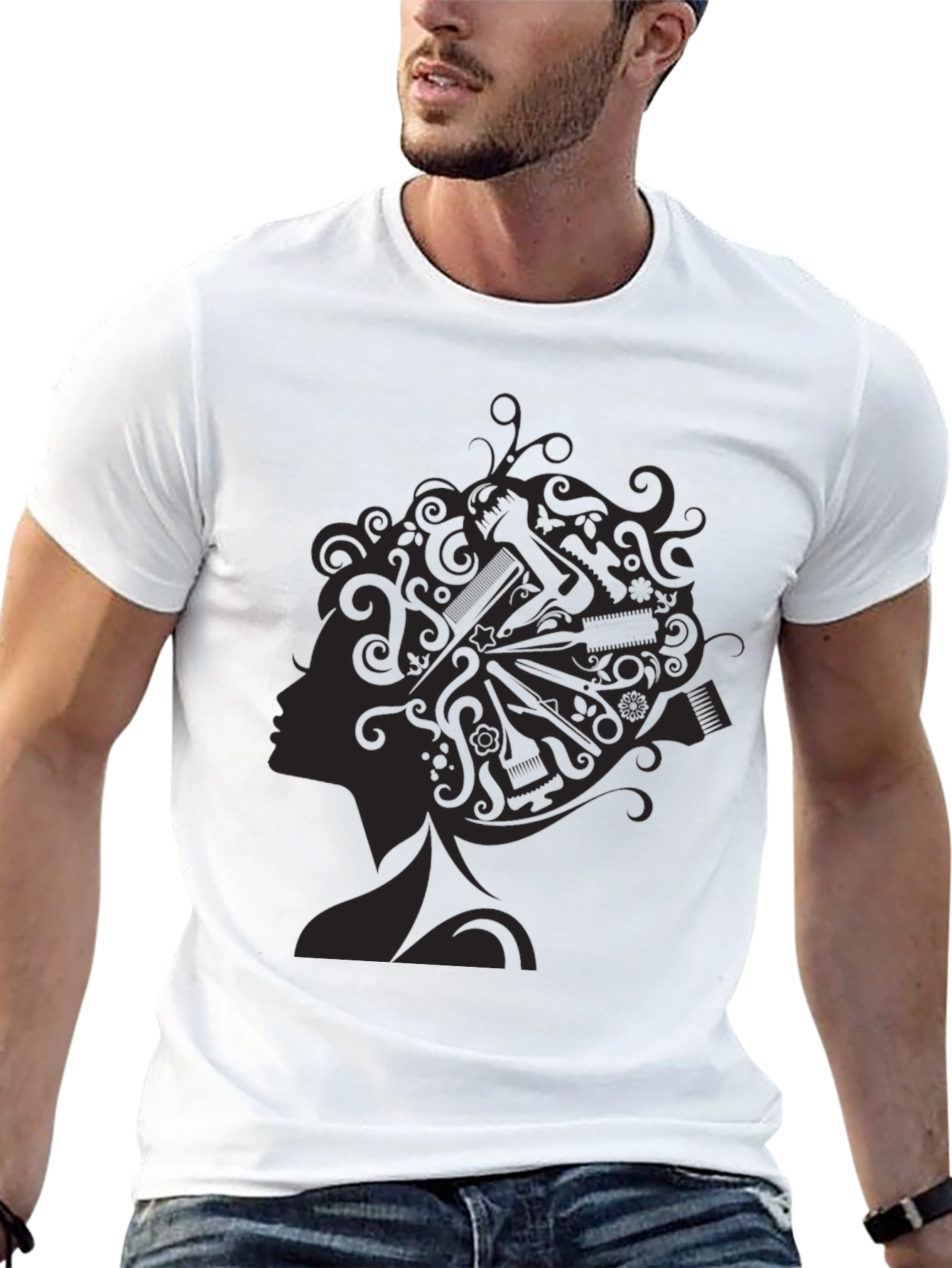 Stylist Silhouette Graphic Tee - Black