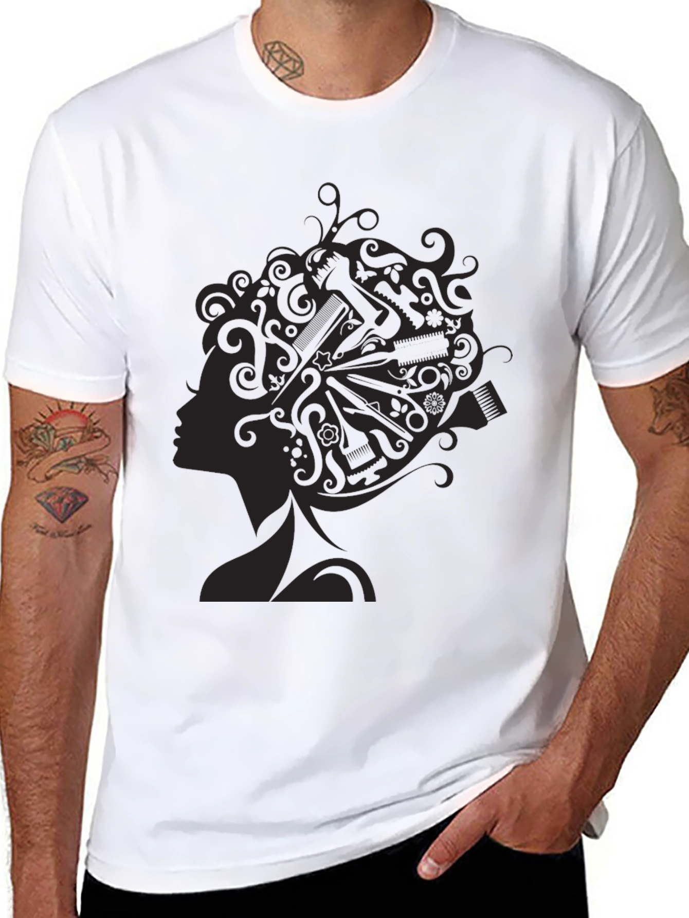 Stylist Silhouette Graphic Tee - Black