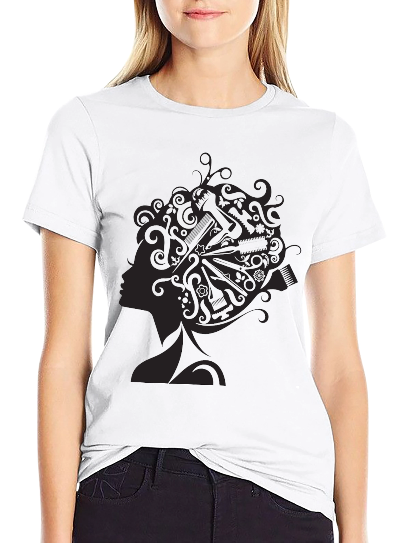 Stylist Silhouette Graphic Tee - Black