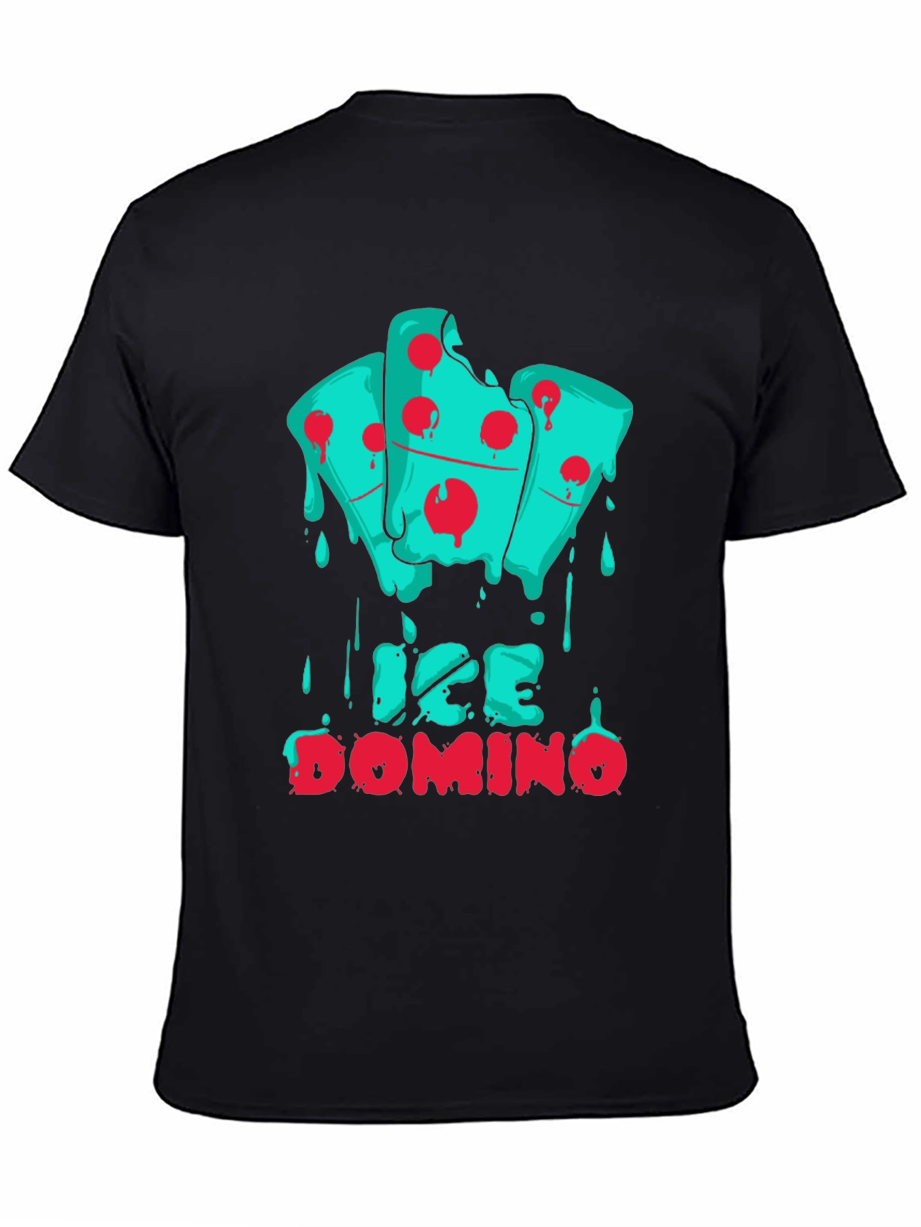 Ice Domino Graphic Print Black T-Shirt
