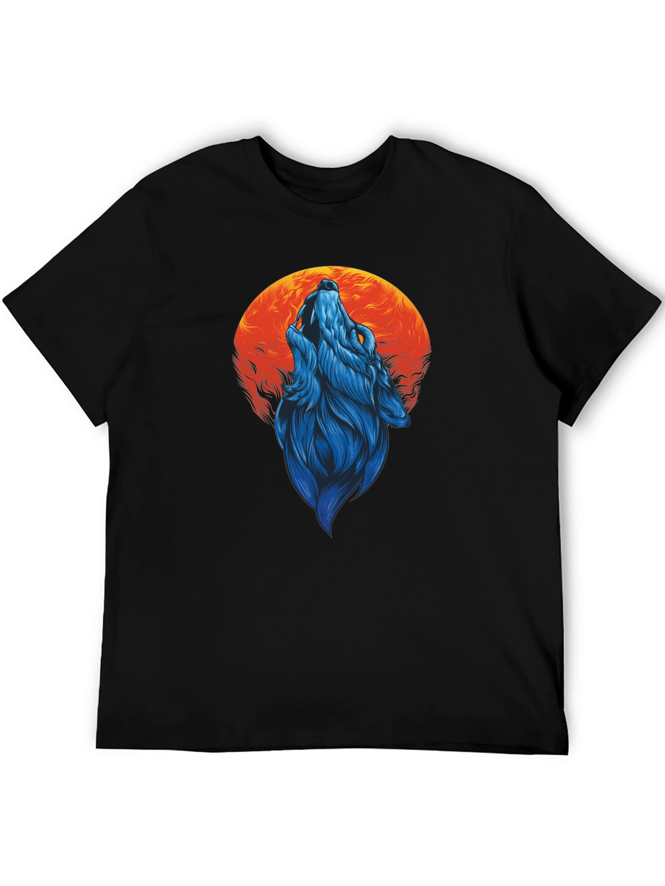 Wolf Moon T-Shirt - Black Graphic Tee