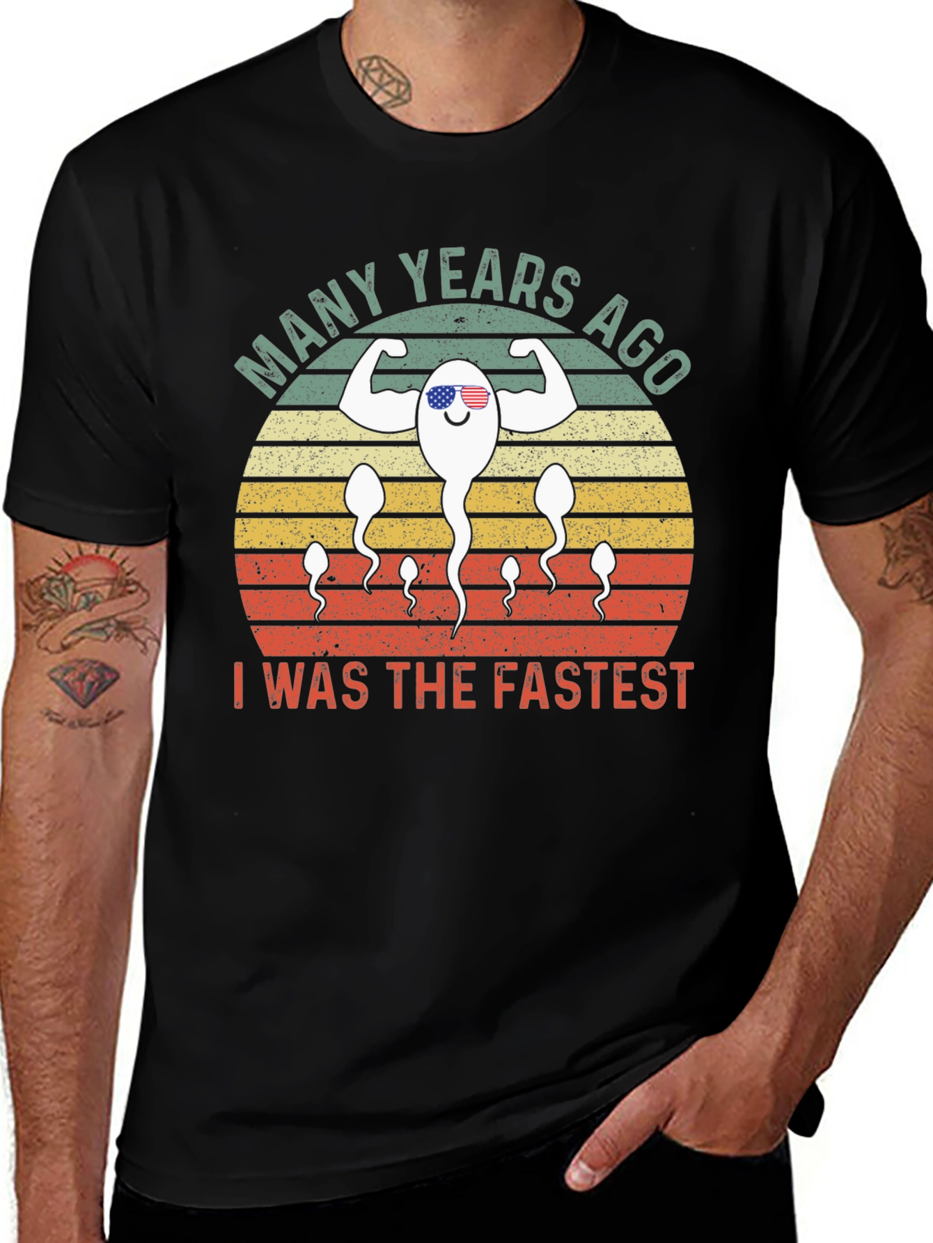 Funny Fastest Sperm Graphic T-Shirt