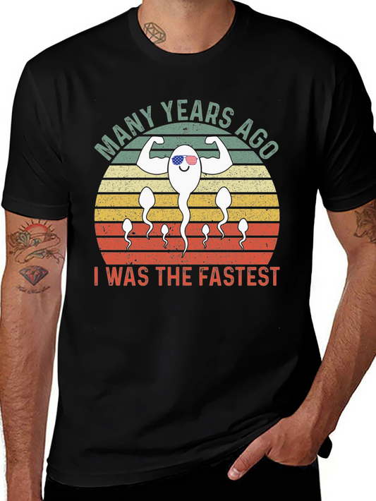 Funny Fastest Sperm Graphic T-Shirt