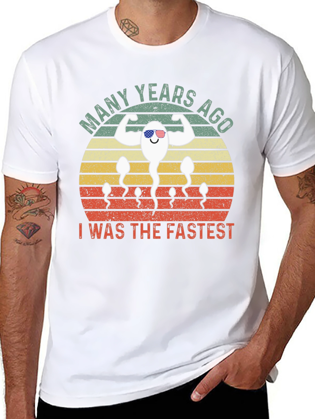 Funny Fastest Sperm Graphic T-Shirt