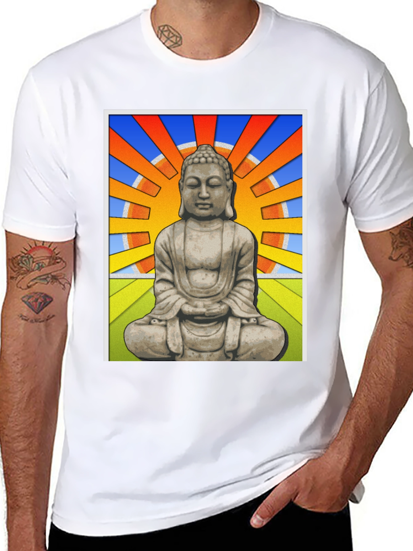 Buddha Graphic T-Shirt - Artistic Zen Design