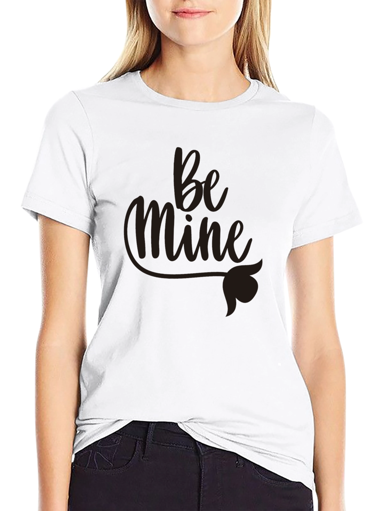Be Mine Black Tee - Stylish & Comfortable