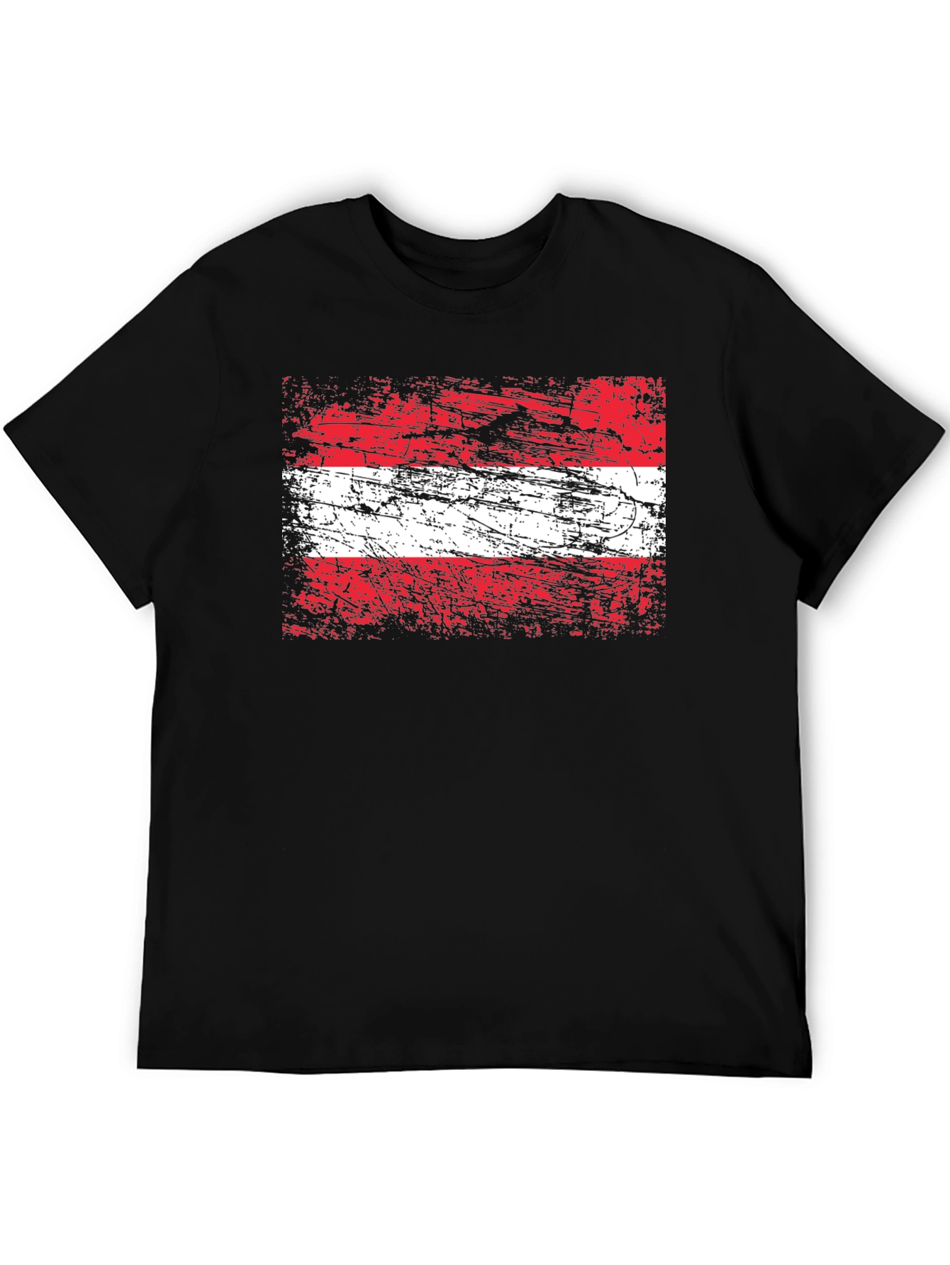 Austria Flag T-Shirt Distressed Graphic Tee
