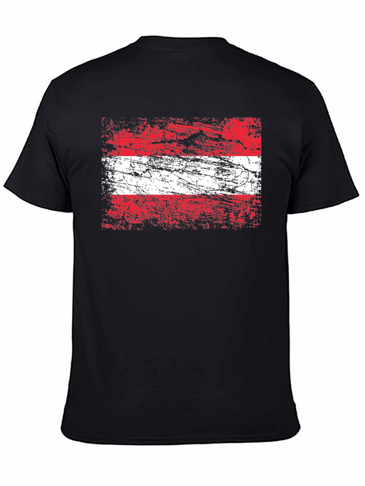 Austria Flag T-Shirt Distressed Graphic Tee