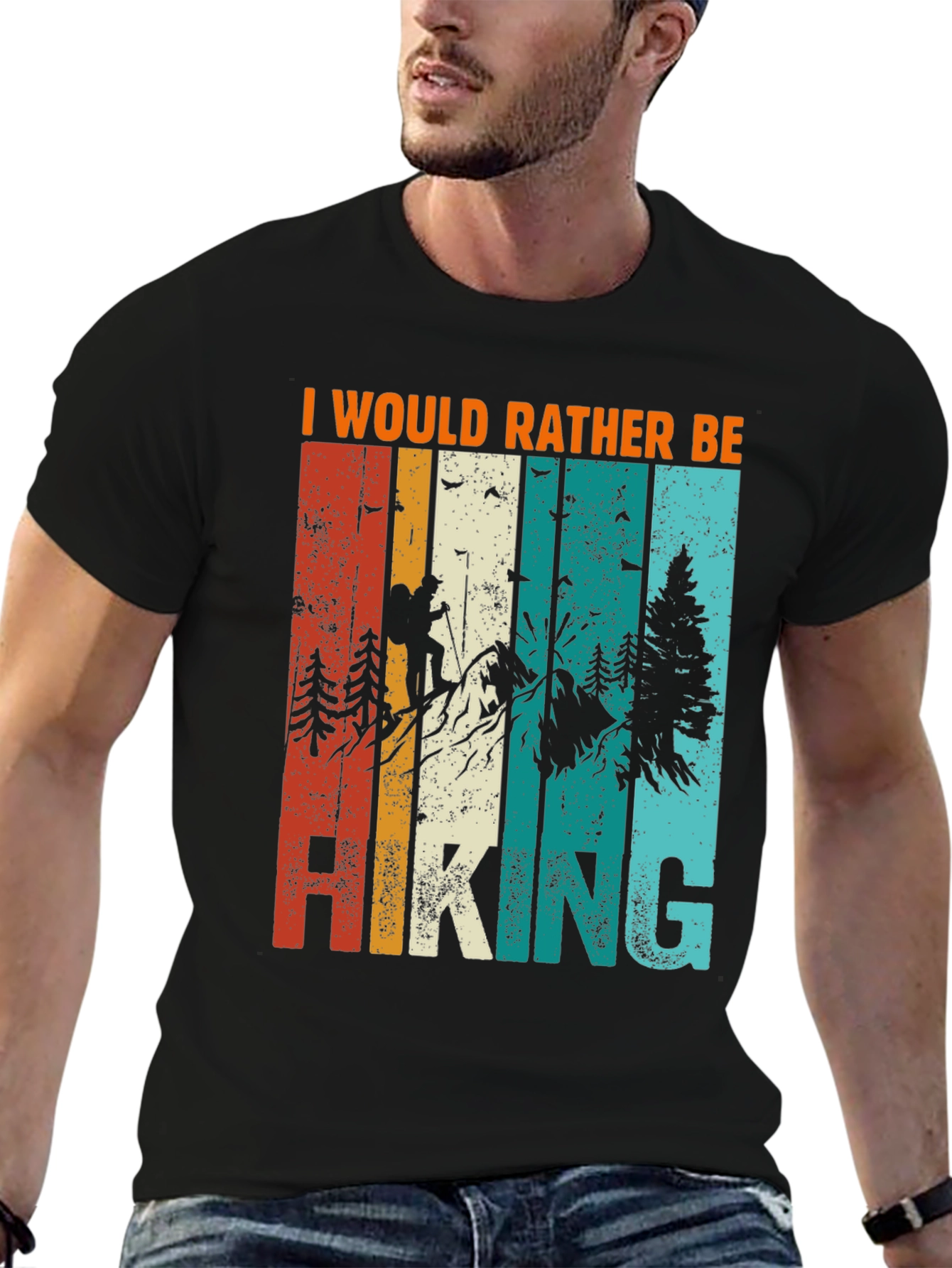 Retro Hiking T-Shirt: I Would Rather Be Hiking