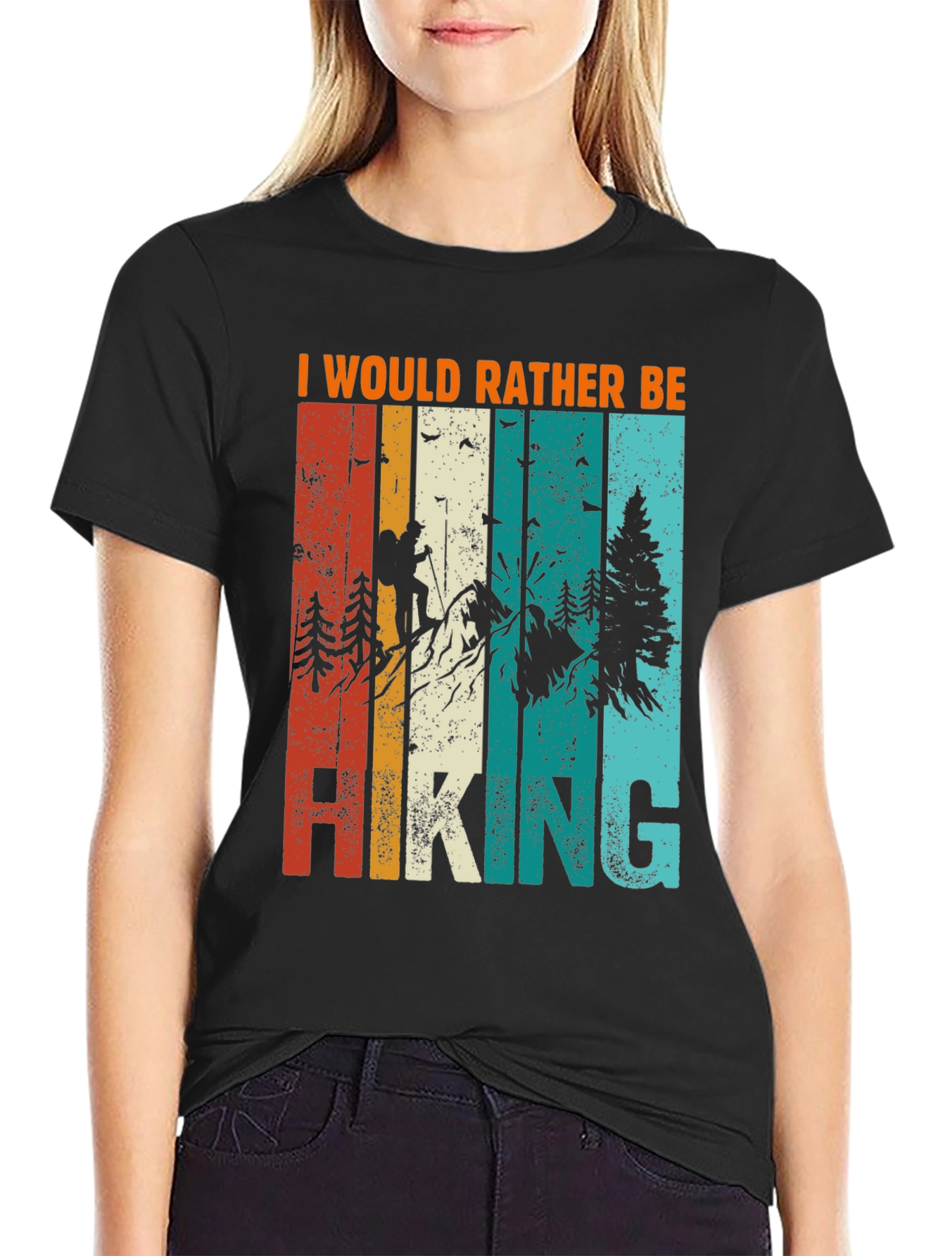 Retro Hiking T-Shirt: I Would Rather Be Hiking