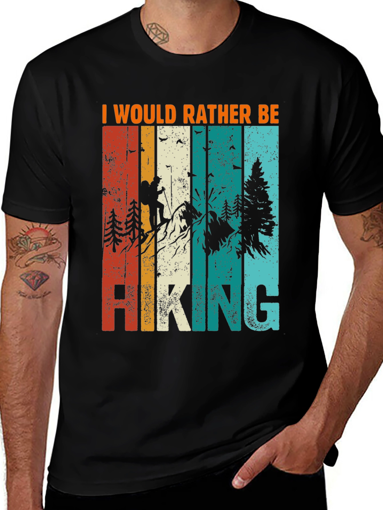 Retro Hiking T-Shirt: I Would Rather Be Hiking