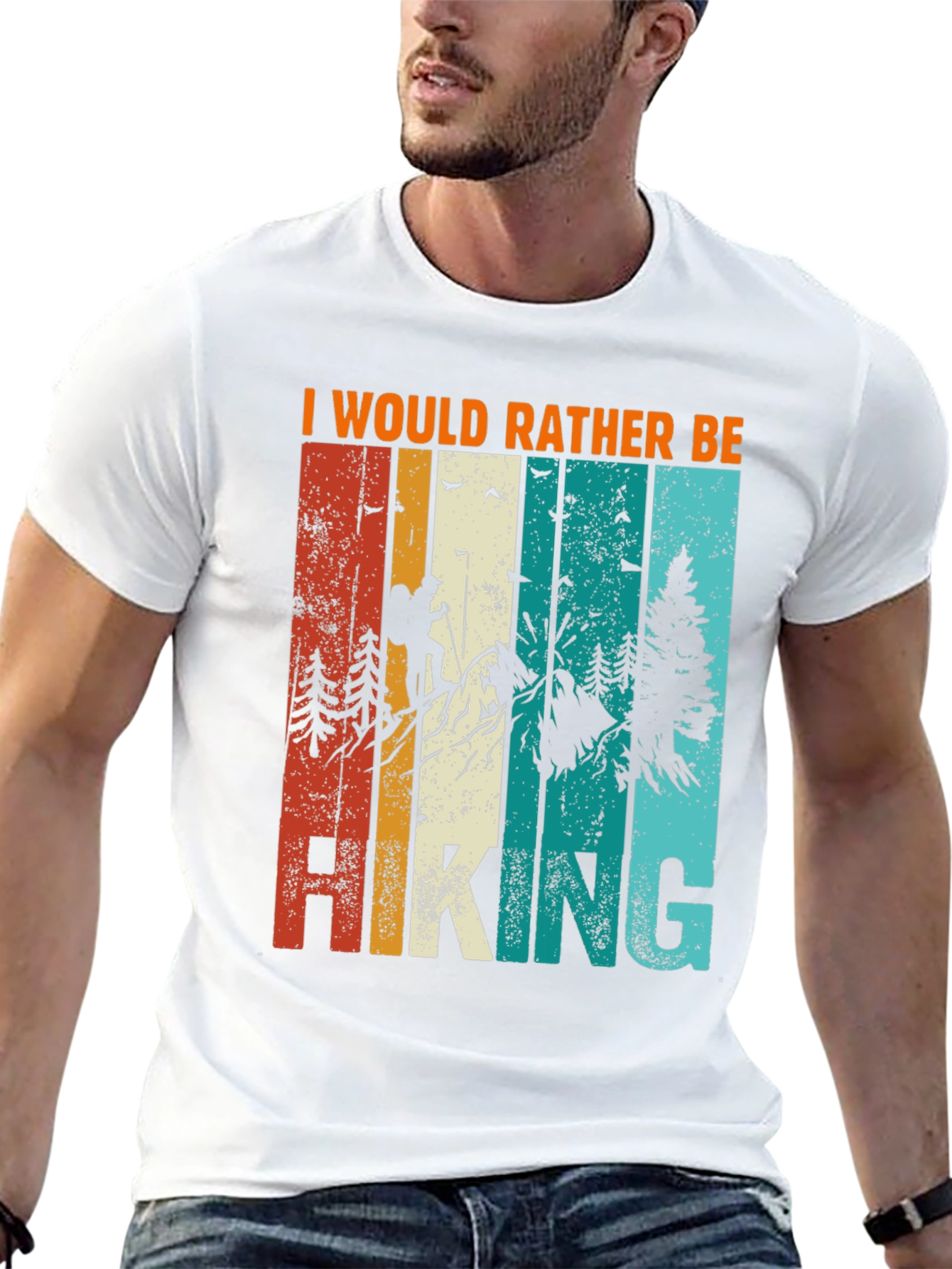 Retro Hiking T-Shirt: I Would Rather Be Hiking