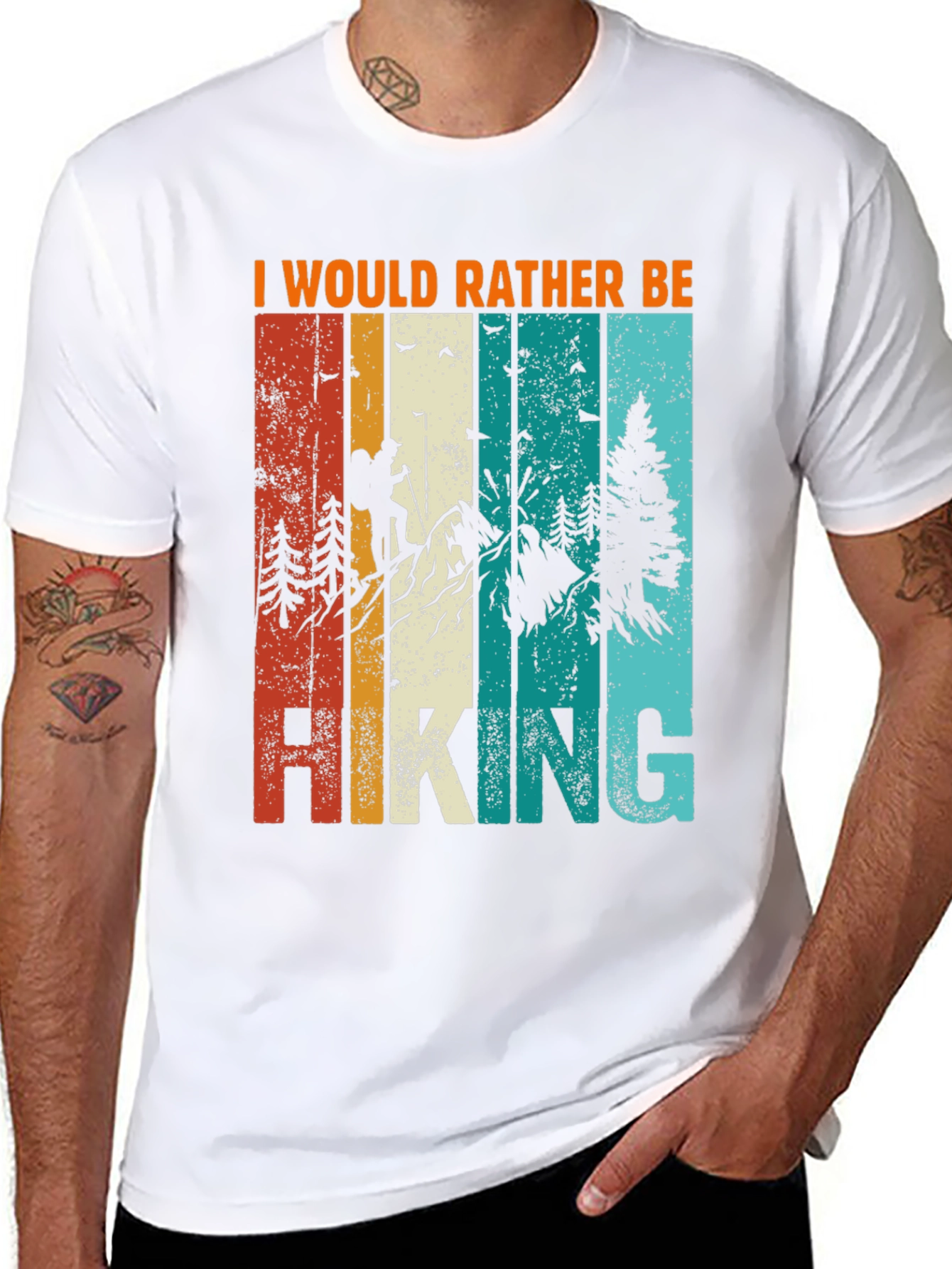 Retro Hiking T-Shirt: I Would Rather Be Hiking