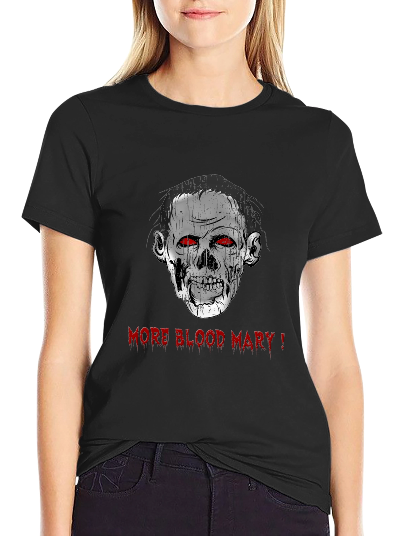 Zombie More Blood Mary! Graphic Black T-Shirt