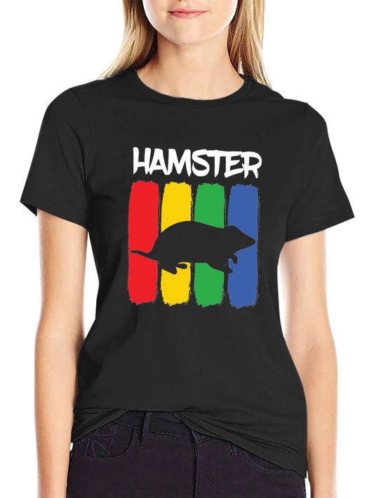 Hamster Rainbow T-Shirt - Novelty Animal Tee