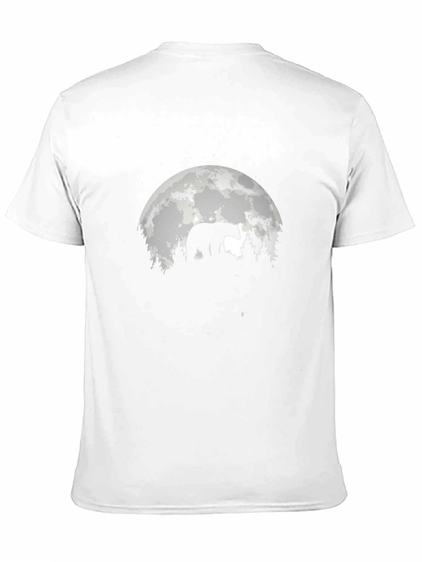 Bear Silhouette Moon Graphic T-Shirt