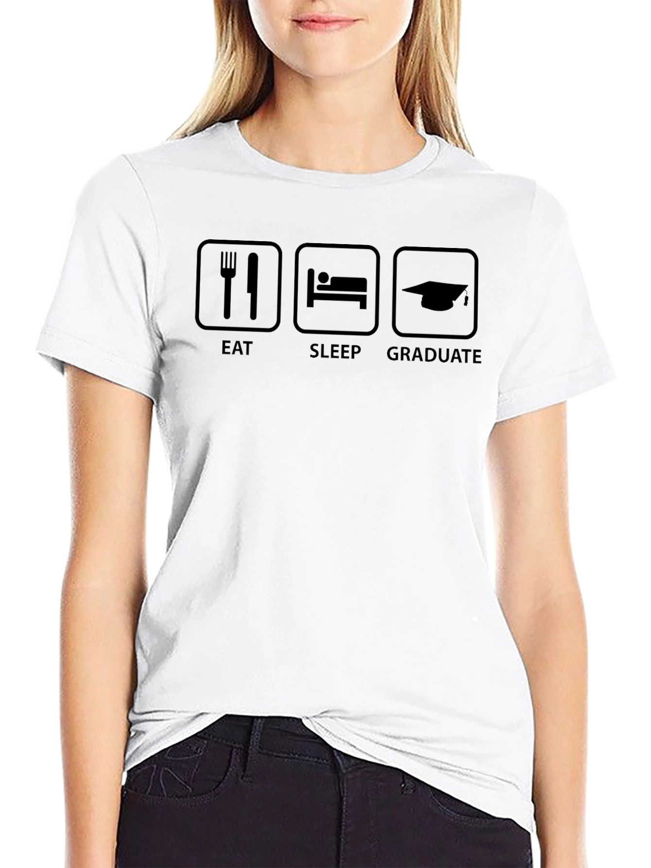 Eat Sleep Graduate T-Shirt - Funny Graduation Tee