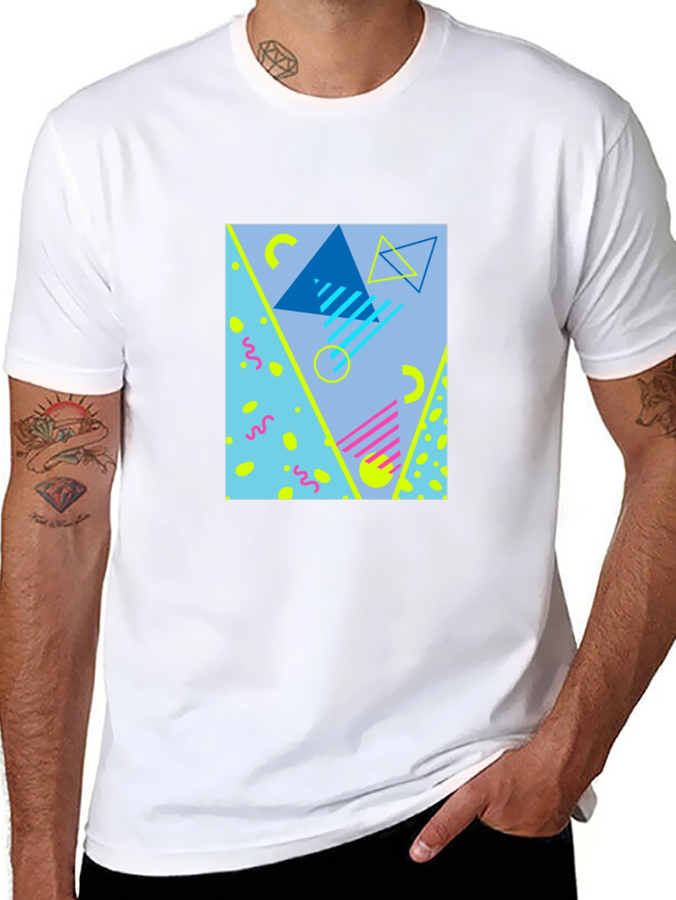 Retro 90s Style Graphic T-Shirt - Black
