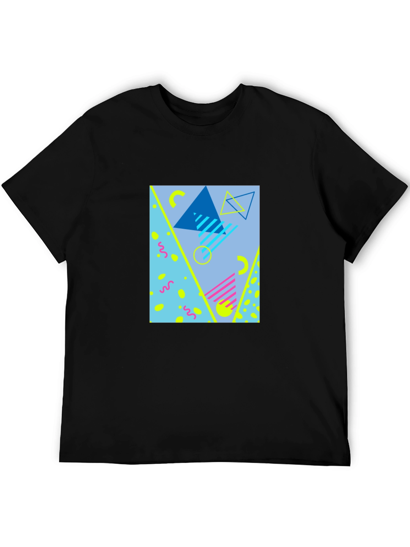 Retro 90s Style Graphic T-Shirt - Black