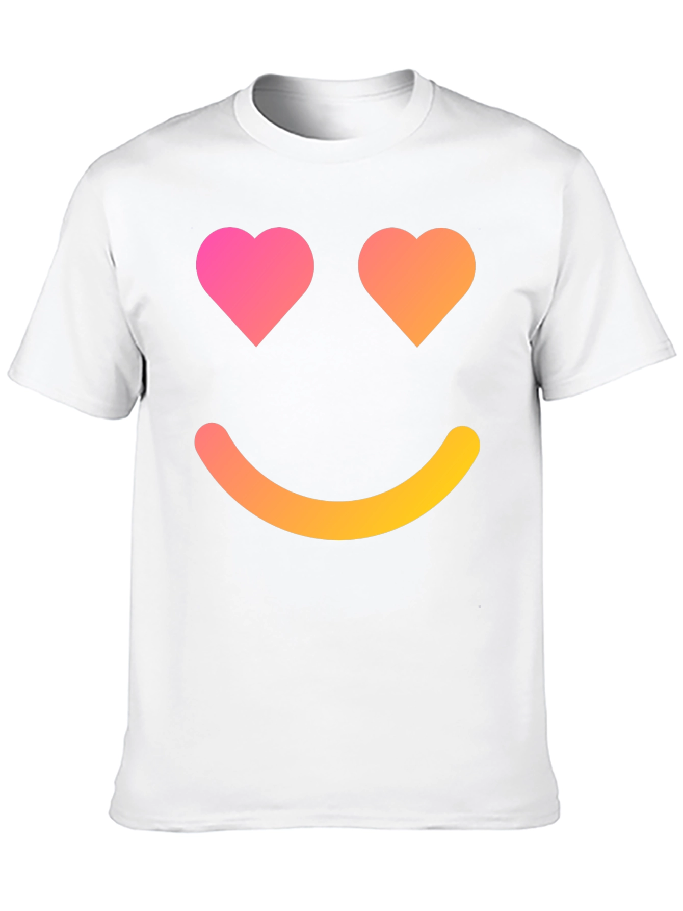 Heart Eyes Emoji Graphic Black T-Shirt