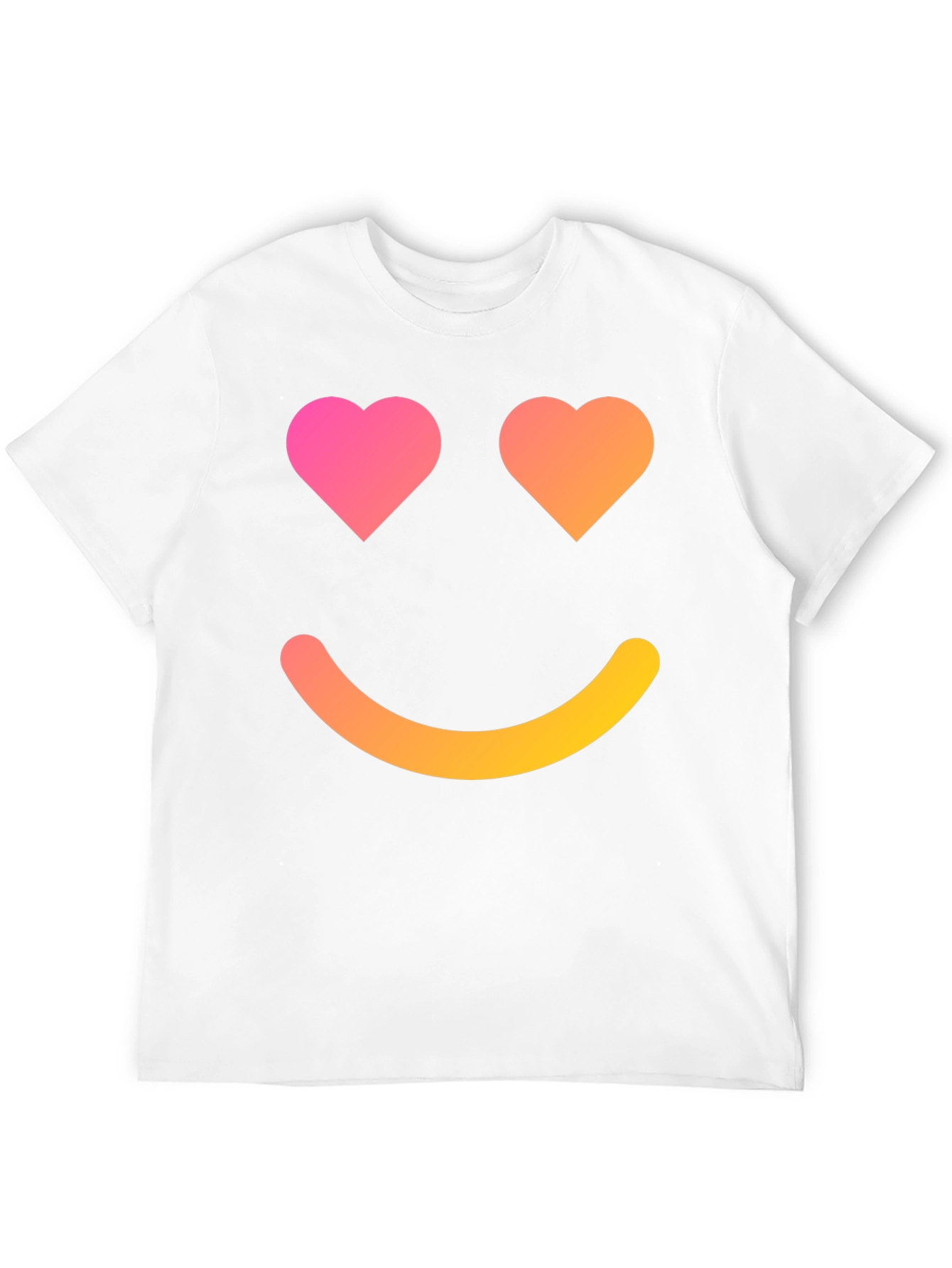 Heart Eyes Emoji Graphic Black T-Shirt