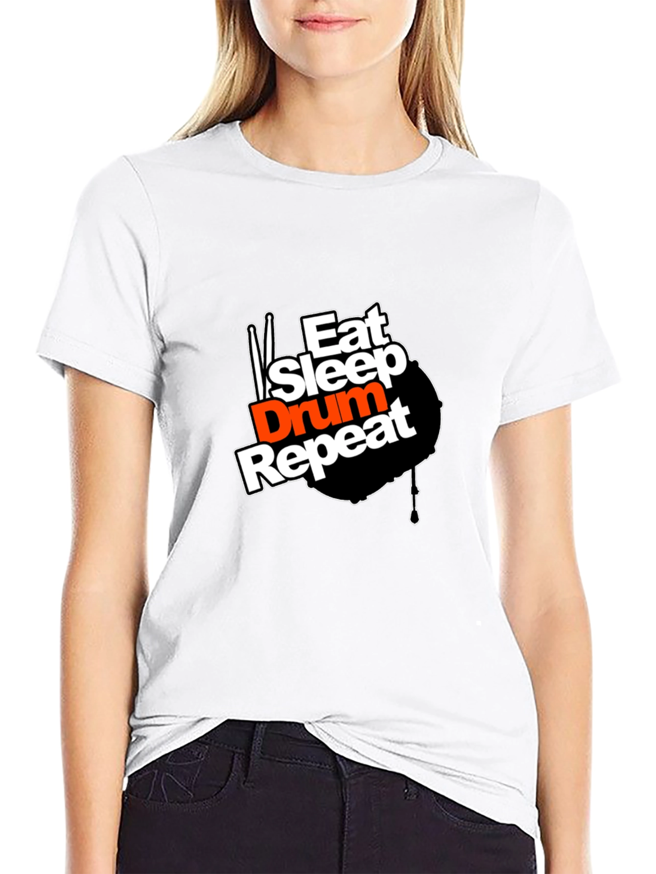Eat Sleep Drum Repeat Graphic T-Shirt