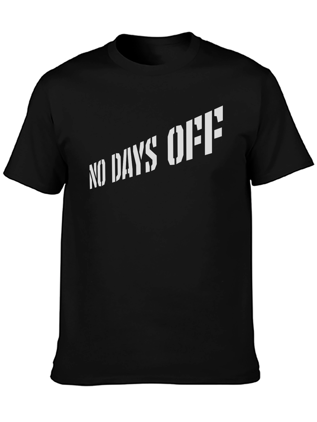 Mens No Days Off Black Graphic Tee