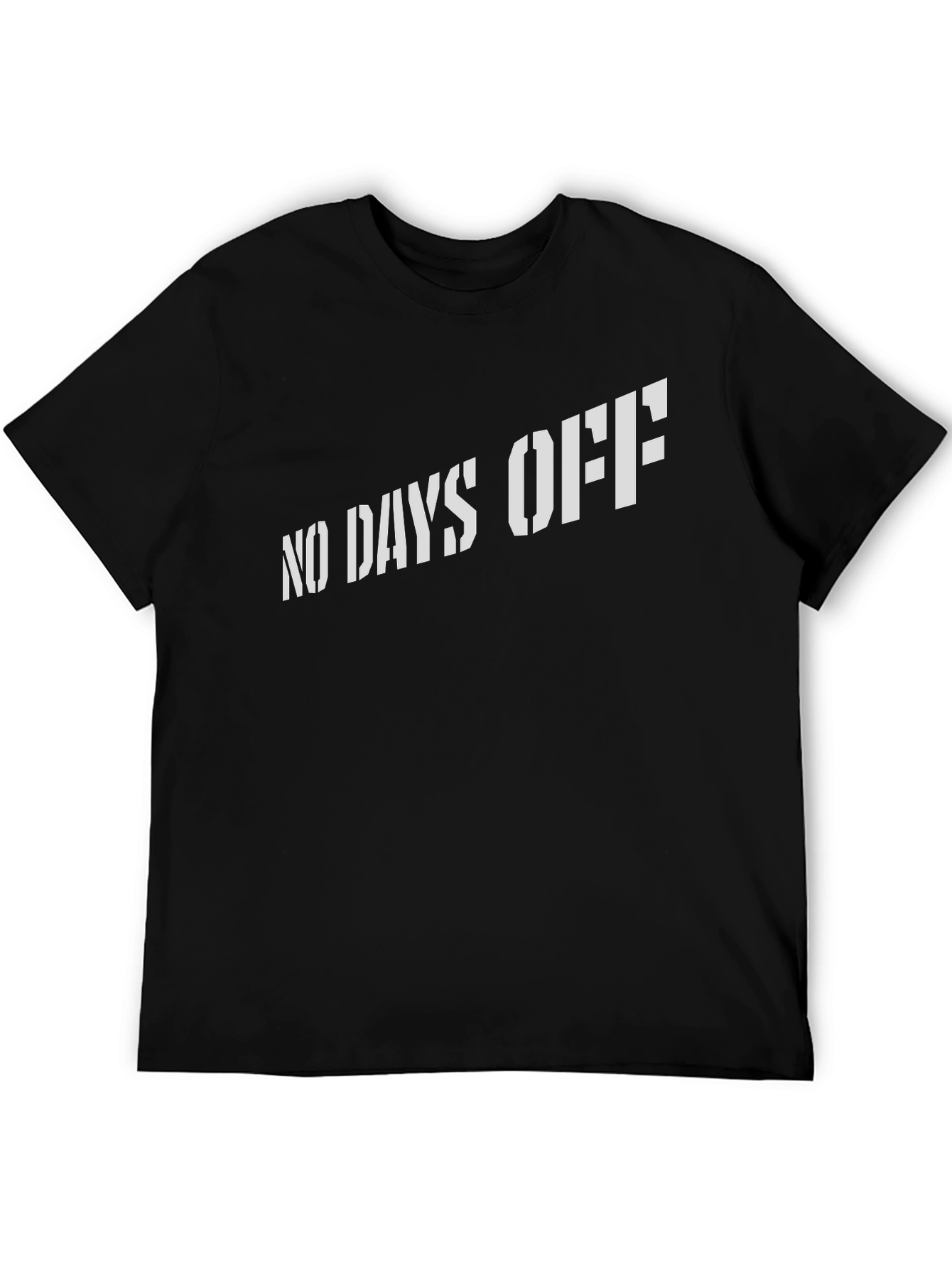 Mens No Days Off Black Graphic Tee