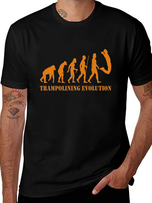 Trampolining Evolution Graphic T-Shirt - Black