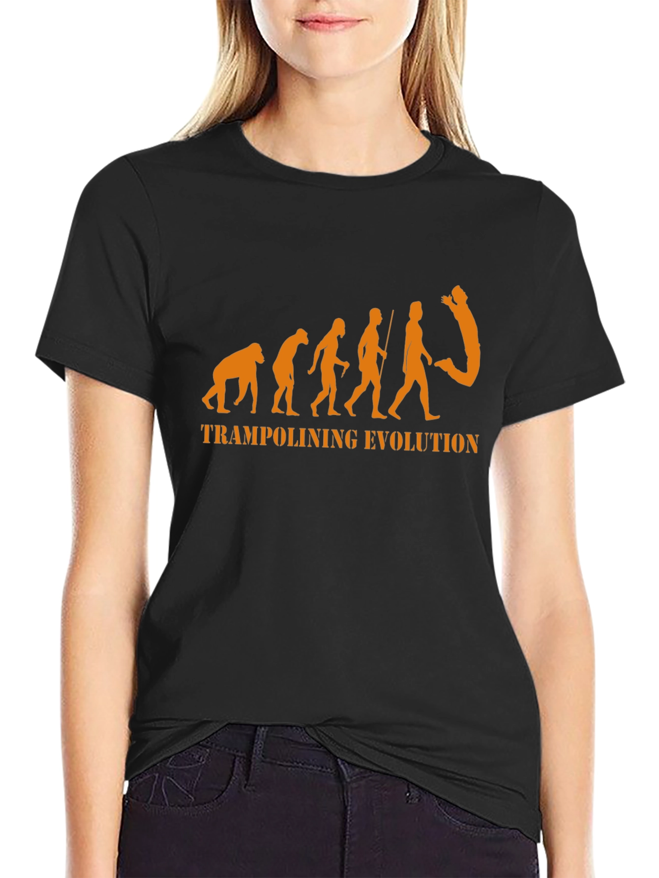 Trampolining Evolution Graphic T-Shirt - Black