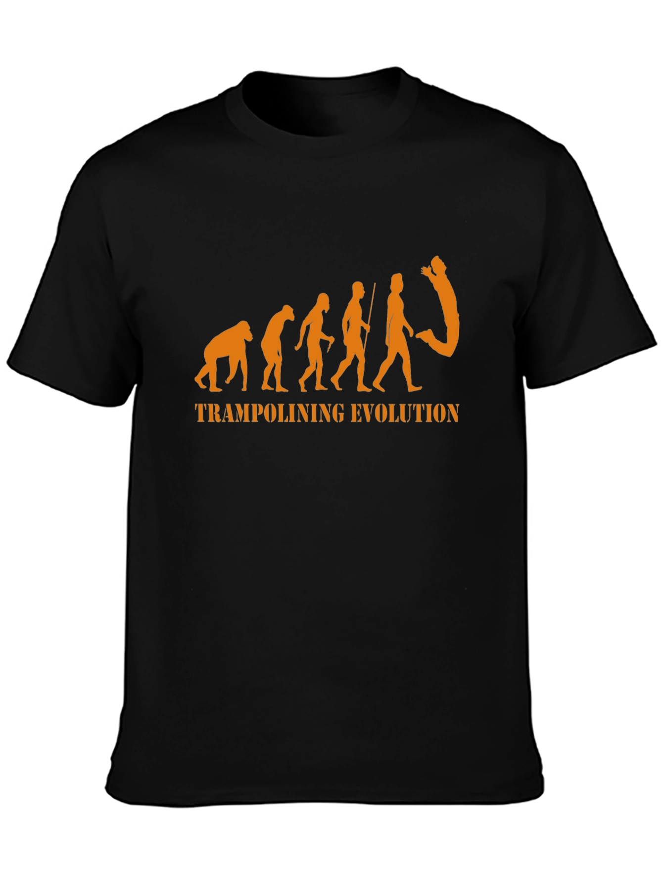 Trampolining Evolution Graphic T-Shirt - Black