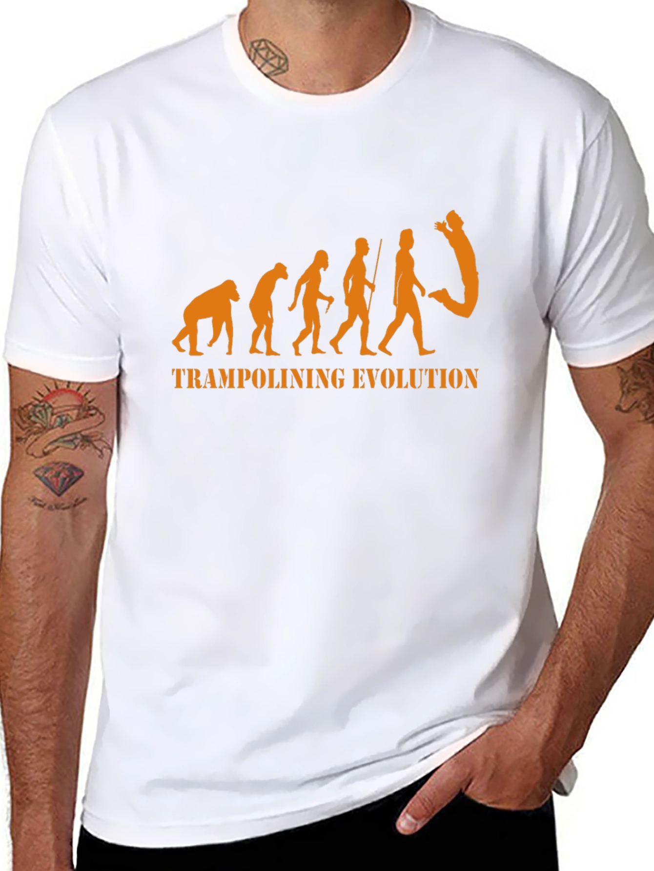 Trampolining Evolution Graphic T-Shirt - Black
