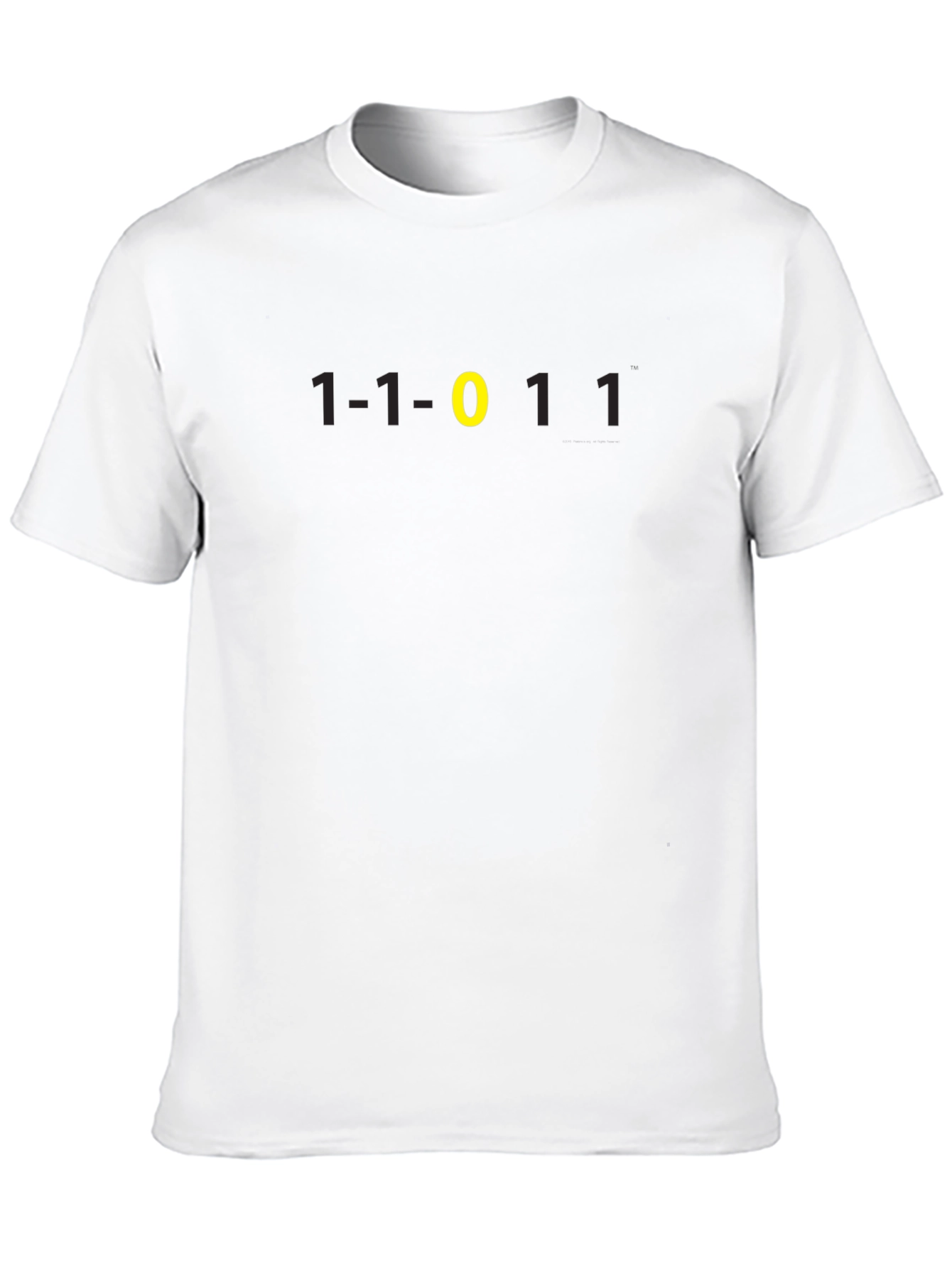 Binary Code T-Shirt - Black with Yellow Accent