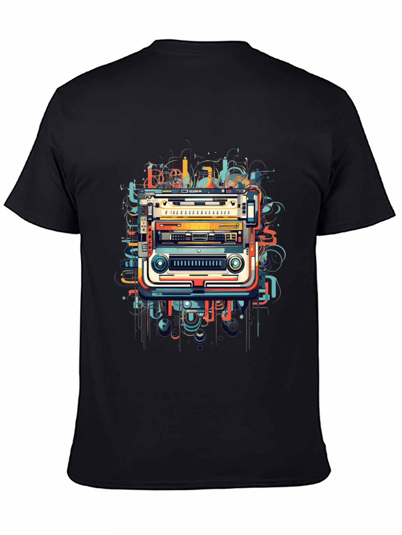 Retro Tech Graphic Tee - Modern Art