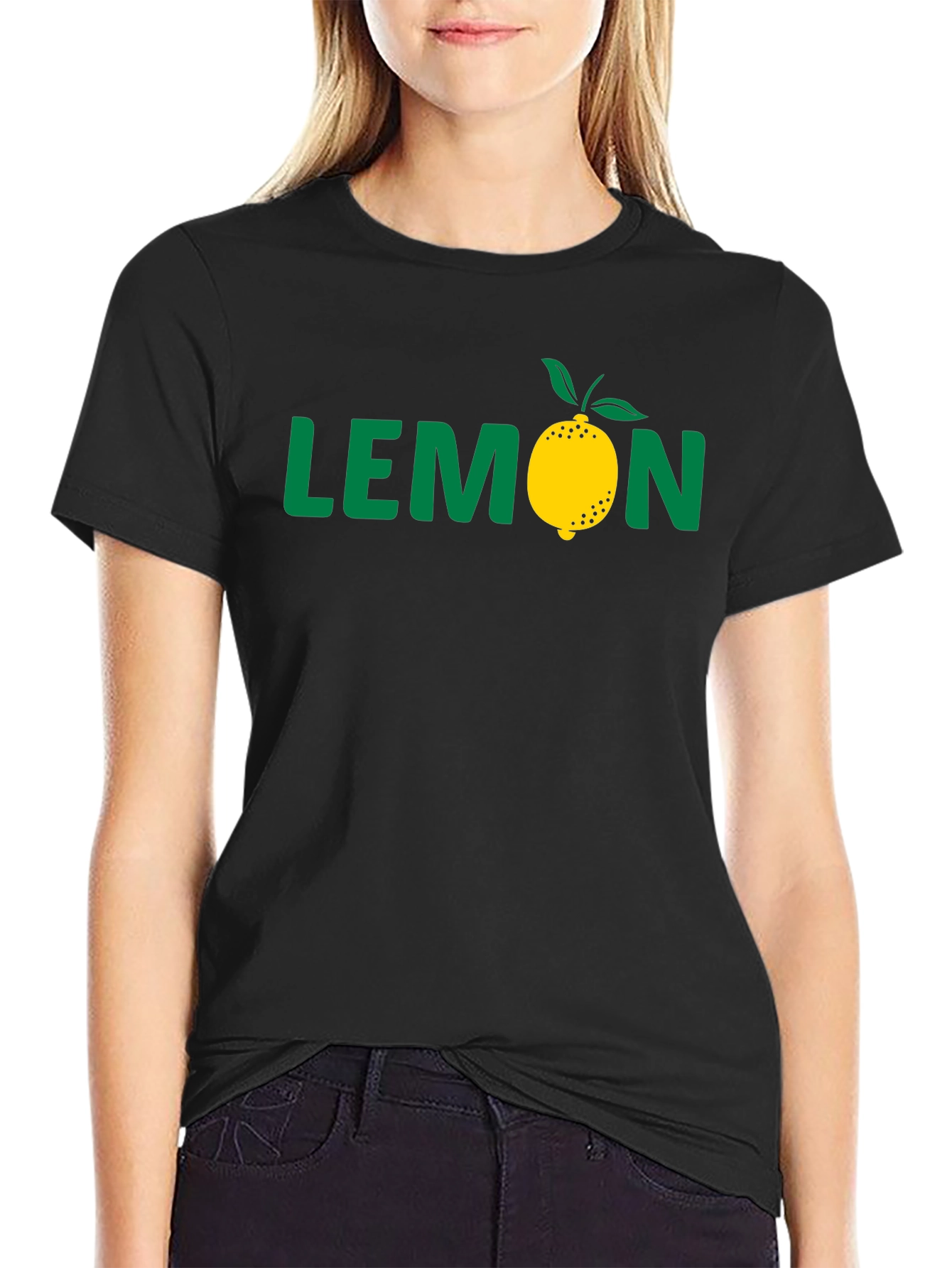 Lemon Graphic Black T-Shirt