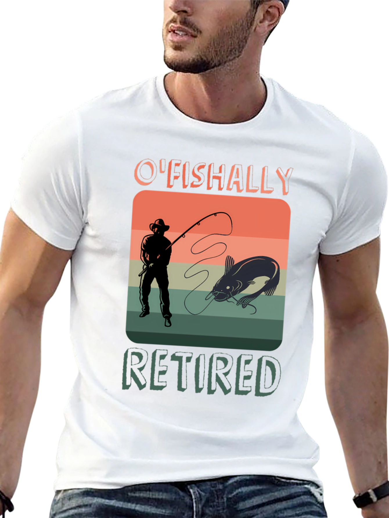 OFishally Retired Fishing T-Shirt