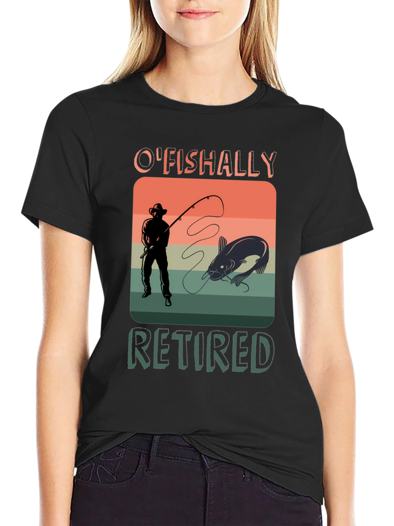 OFishally Retired Fishing T-Shirt