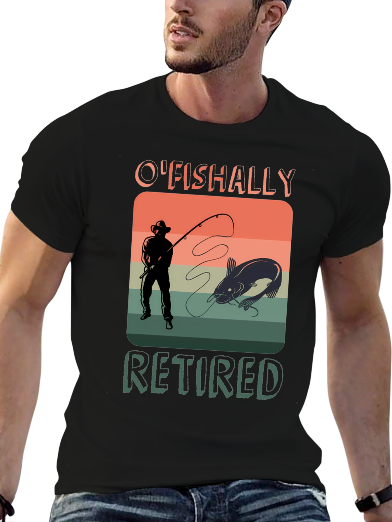 OFishally Retired Fishing T-Shirt