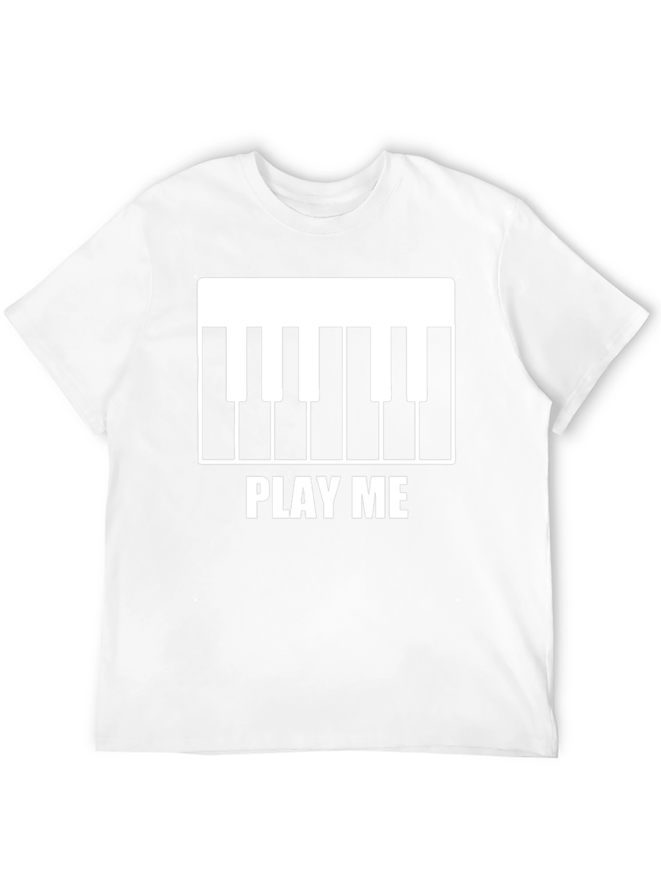 Play Me Piano Keys Graphic T-Shirt - Black